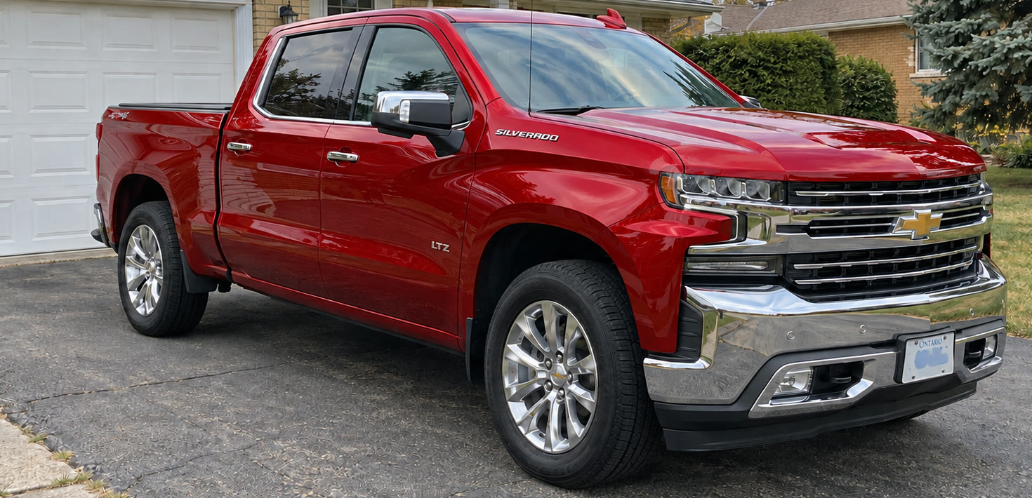 The same Chevrolet Silverado after ceramic coating